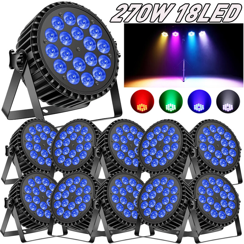U’King 270W PAR Light 18LED Beam RGBW DMX Club DJ Disco Party Show Stage Lights