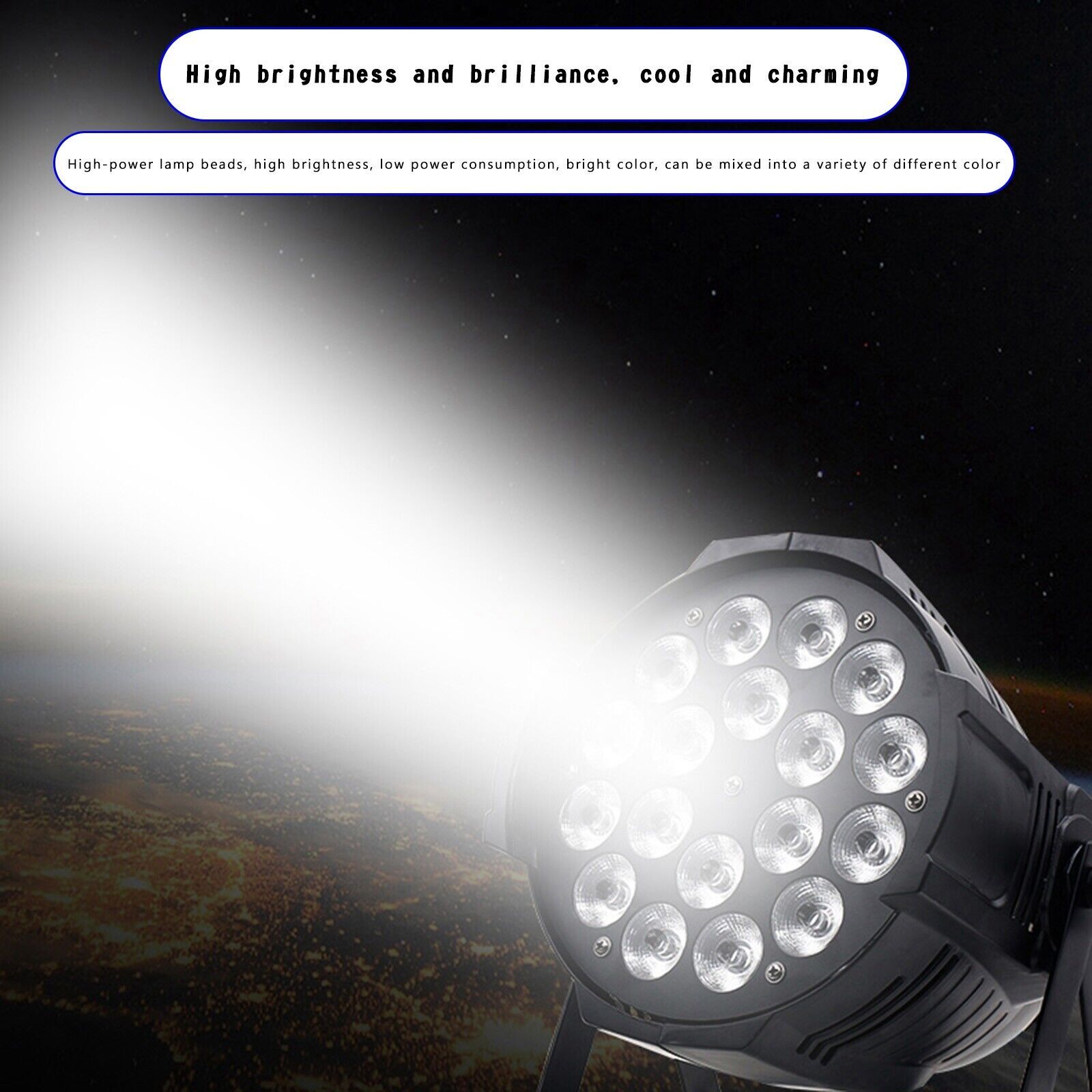 4PCS 270W RGBW Par Can Stage Light Strobe Beam 18 LED DMX512 DJ Disco Party Show