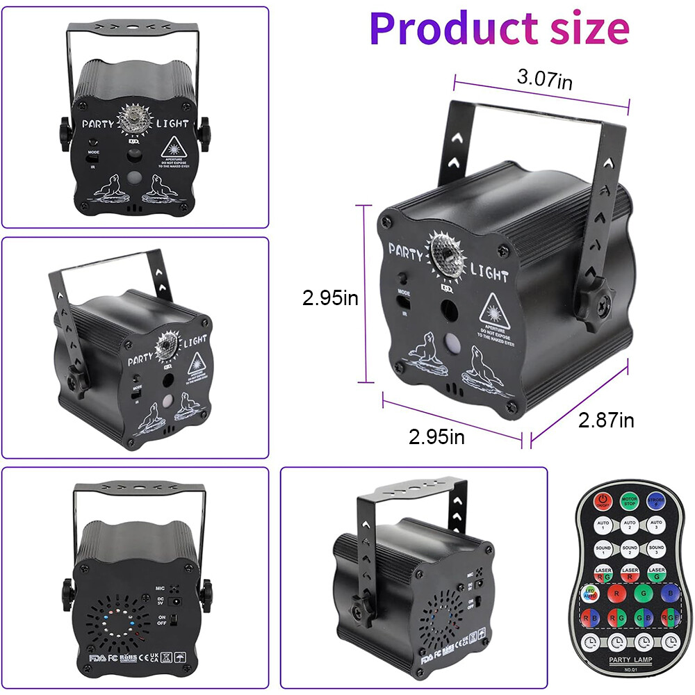 LED Strobe Light Flash Light Disco DJ Club Halloween Party Stage White Lighting
