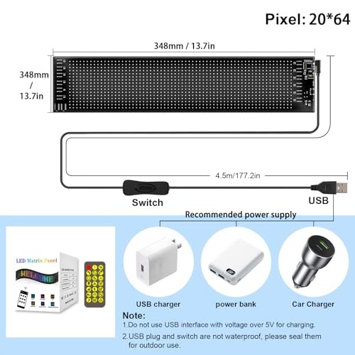 LED Devil Eye Lights for Windshield [Advanced Chip, 100% 14″x4″ Black-1PC