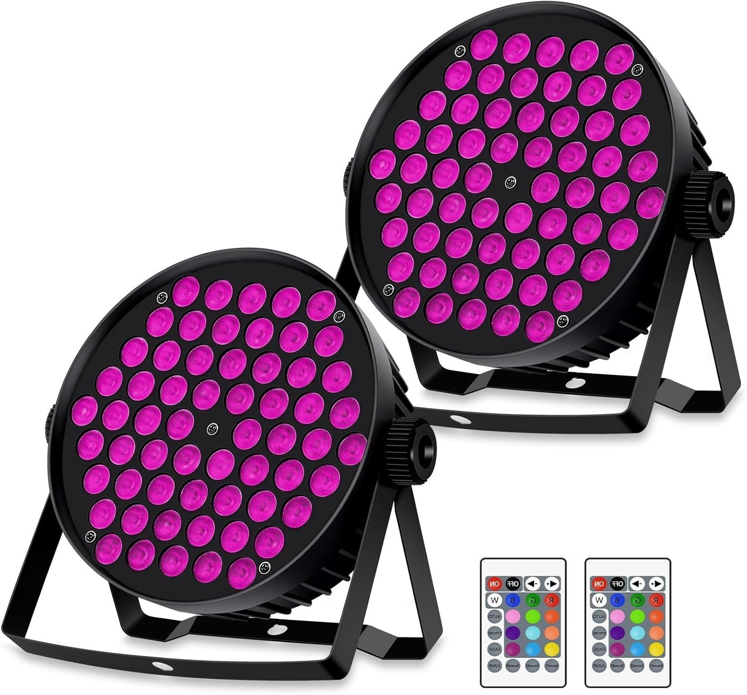 LED Par Lights, 90W 60 LED RGBW 4IN1 Stage Uplights Sound Activated Auto Play…
