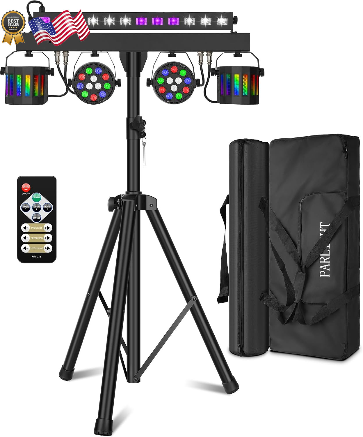 DJ Lights with Stand for Party All-In-One LED Stage Lighting System for Weddings