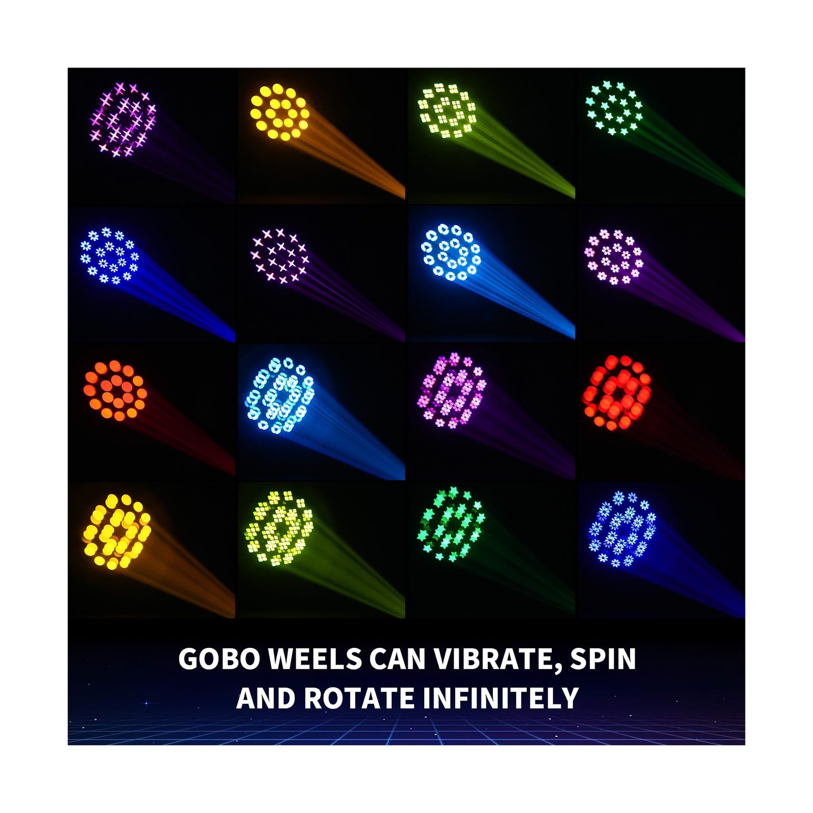 150W LED DJ Light Moving Head Stage Light Beam Halo 8 Gobos 8 Colors 3D Rotat…