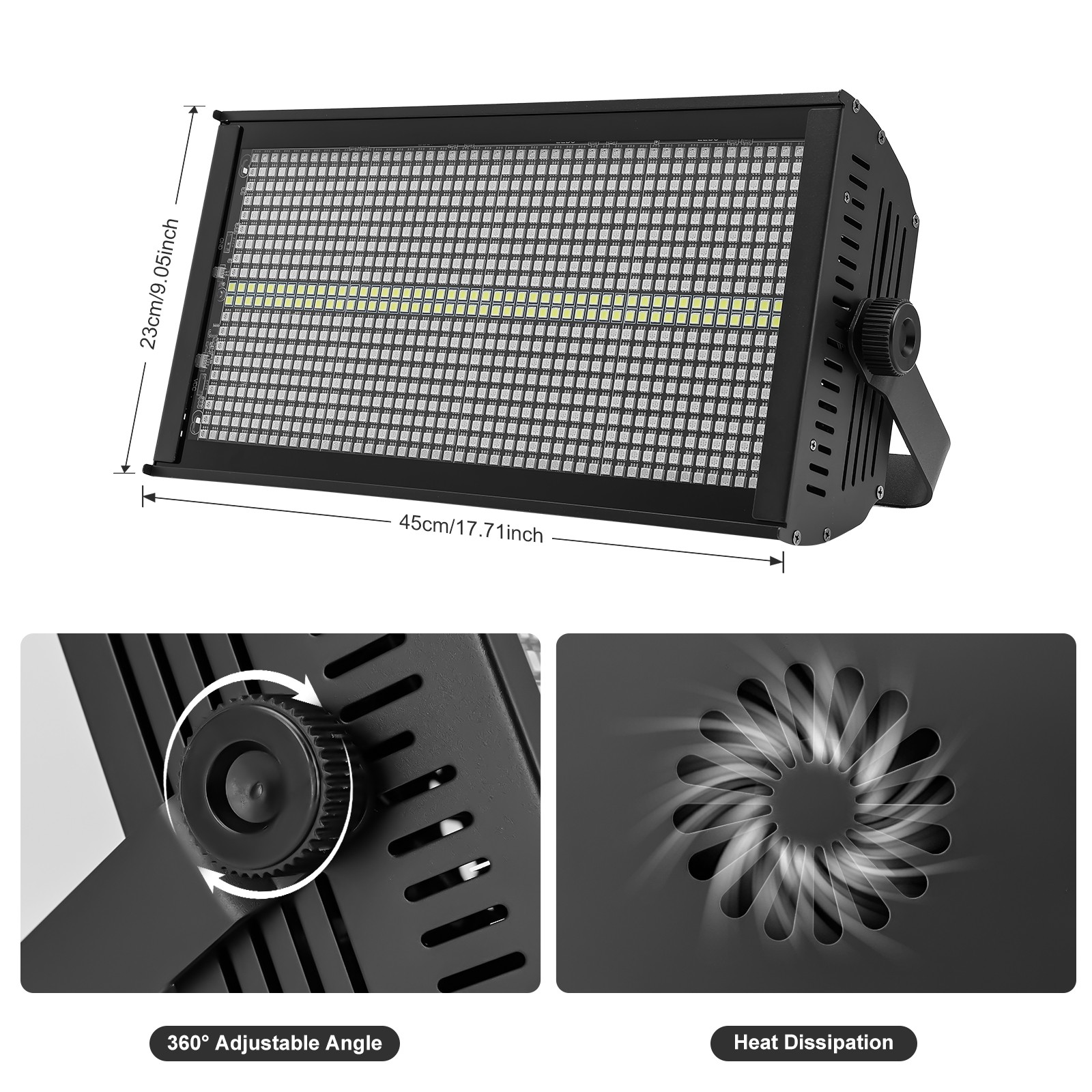 2PCS 200W RGBW 960LED Wall Wash Light DMX Strobe Stage Beam Light DJ Party Show