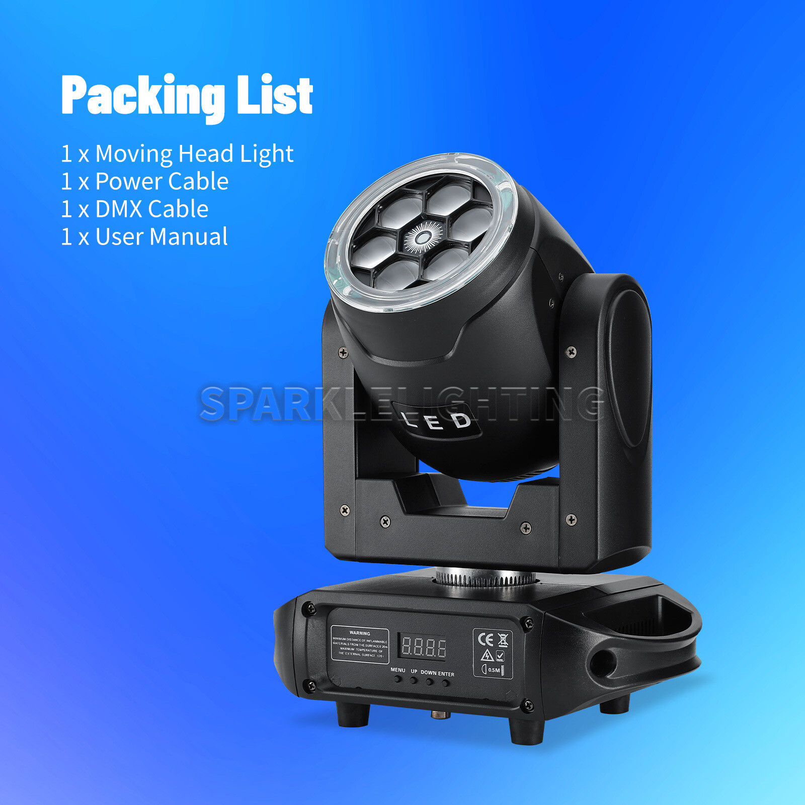 PAIDUN 6 Bee Eye Mini Moving Head Beam Light DMX512 Music Control Rainbow Effect