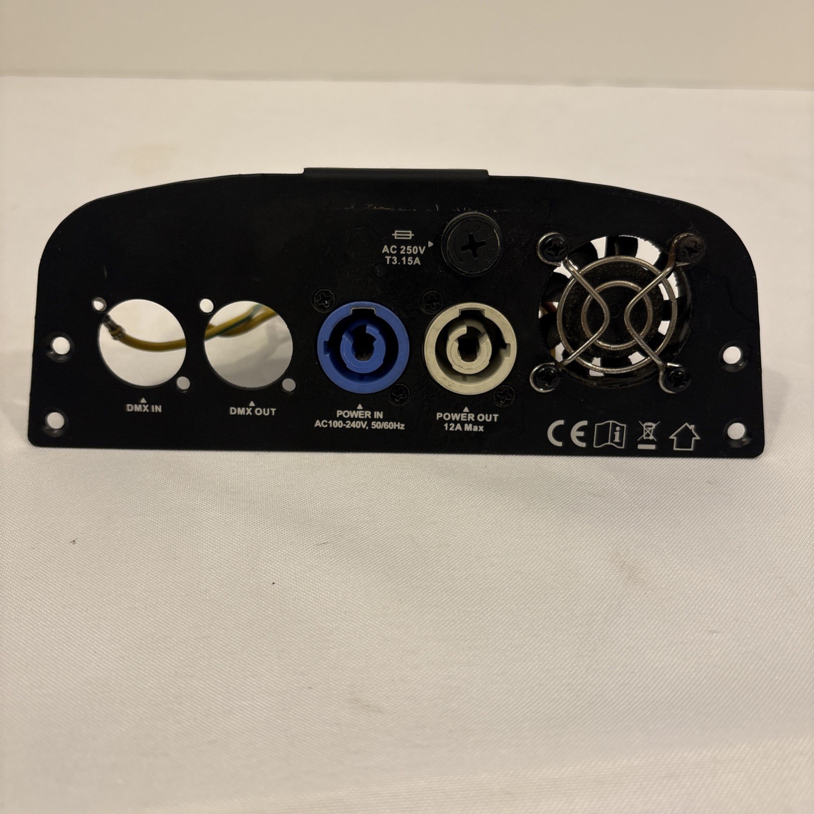 American DJ Focus Spot Two Rear Panel Complete Jacks Fan Fuse Holder