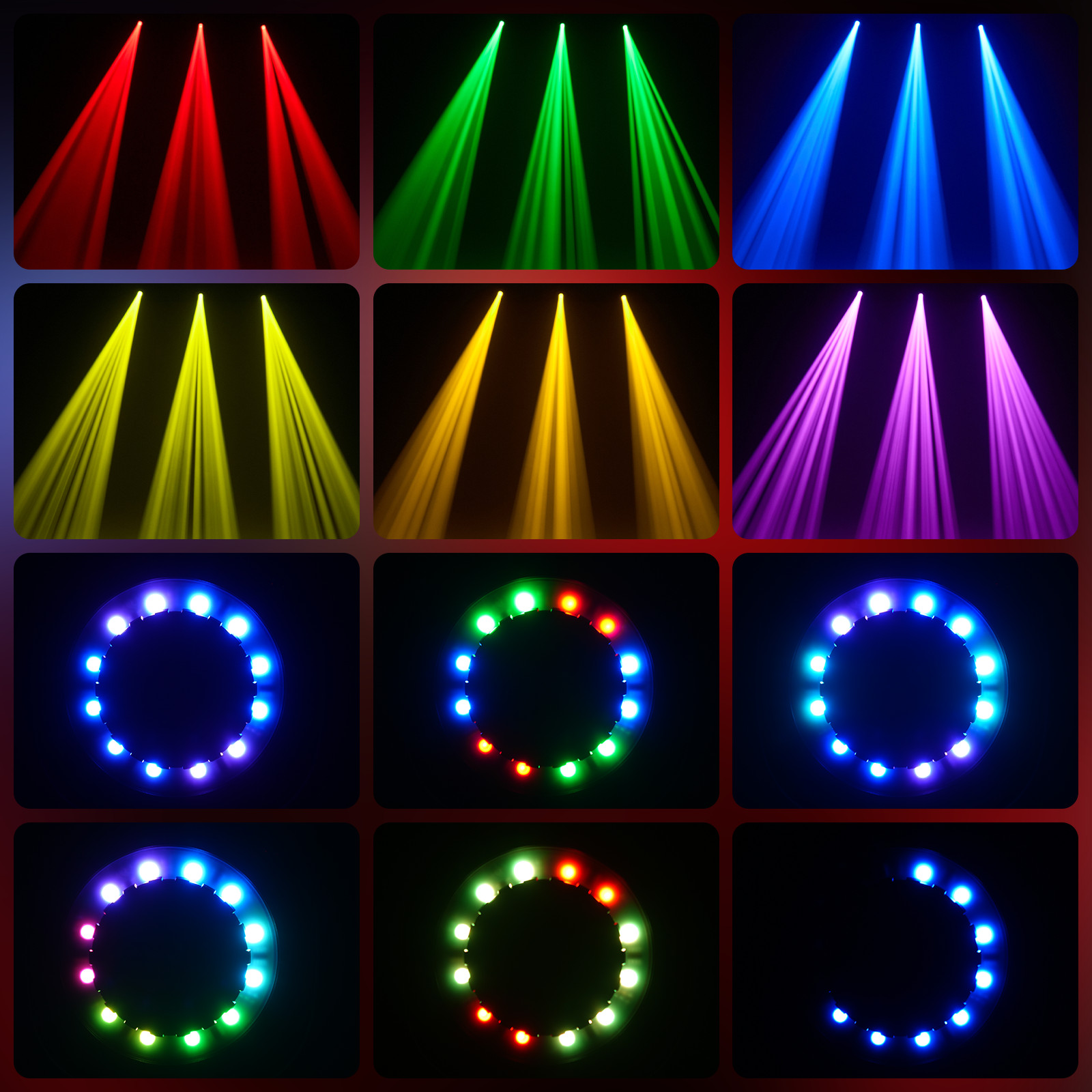 80W LED Moving Head Light 8Gobos Spotlight DMX DJ Disco Sound Activated + Remote