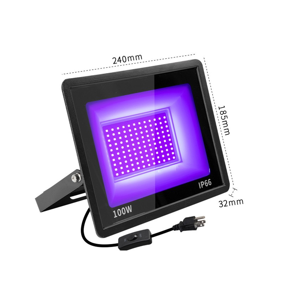 2Pcs UV Black Light 100W Bar UV LED Stage Blacklight Party DJ Club for Halloween