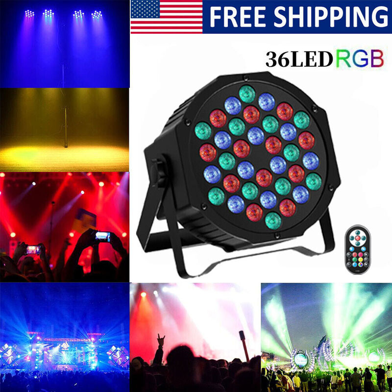 U`King 108W Par Light Beam Stage Light 36LED RGB DMX512 Party DJ Disco Party