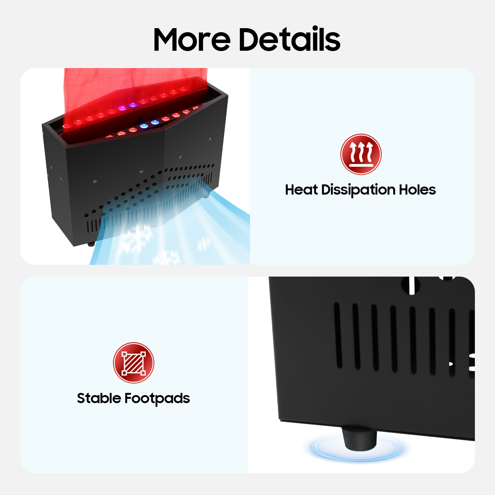 36 LED Stage Atmosphere Effect Fake Fire Flame Machine Flame Fire Light Machine~
