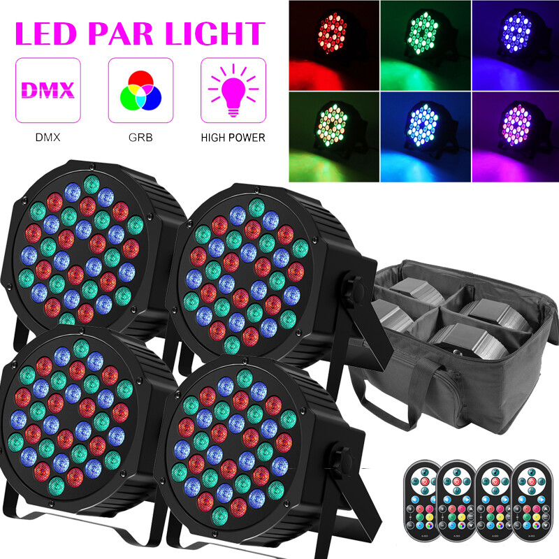 4PCS DJ Disco Party Stage Light 36LED RGB DMX Beam Lights KTV Show PAR Lighting