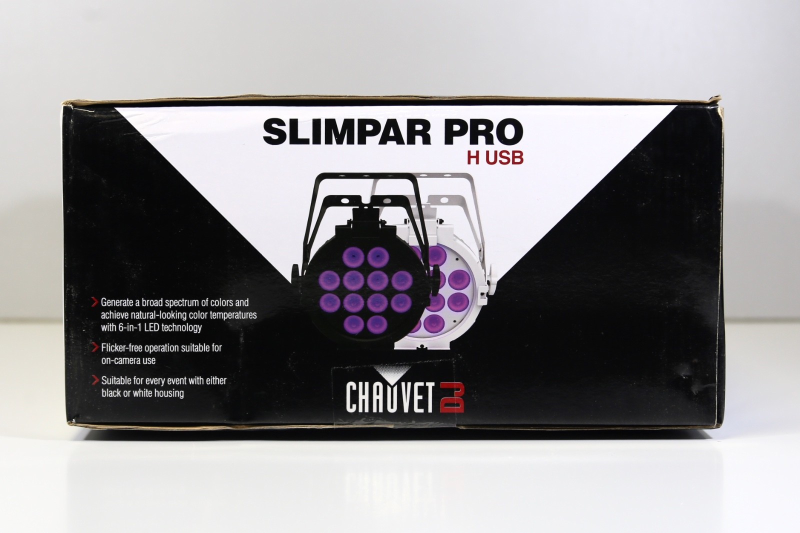 Chauvet DJ SlimPAR Pro H USB LED PAR Wash Light White RGBAW+UV DMX OPEN BOX