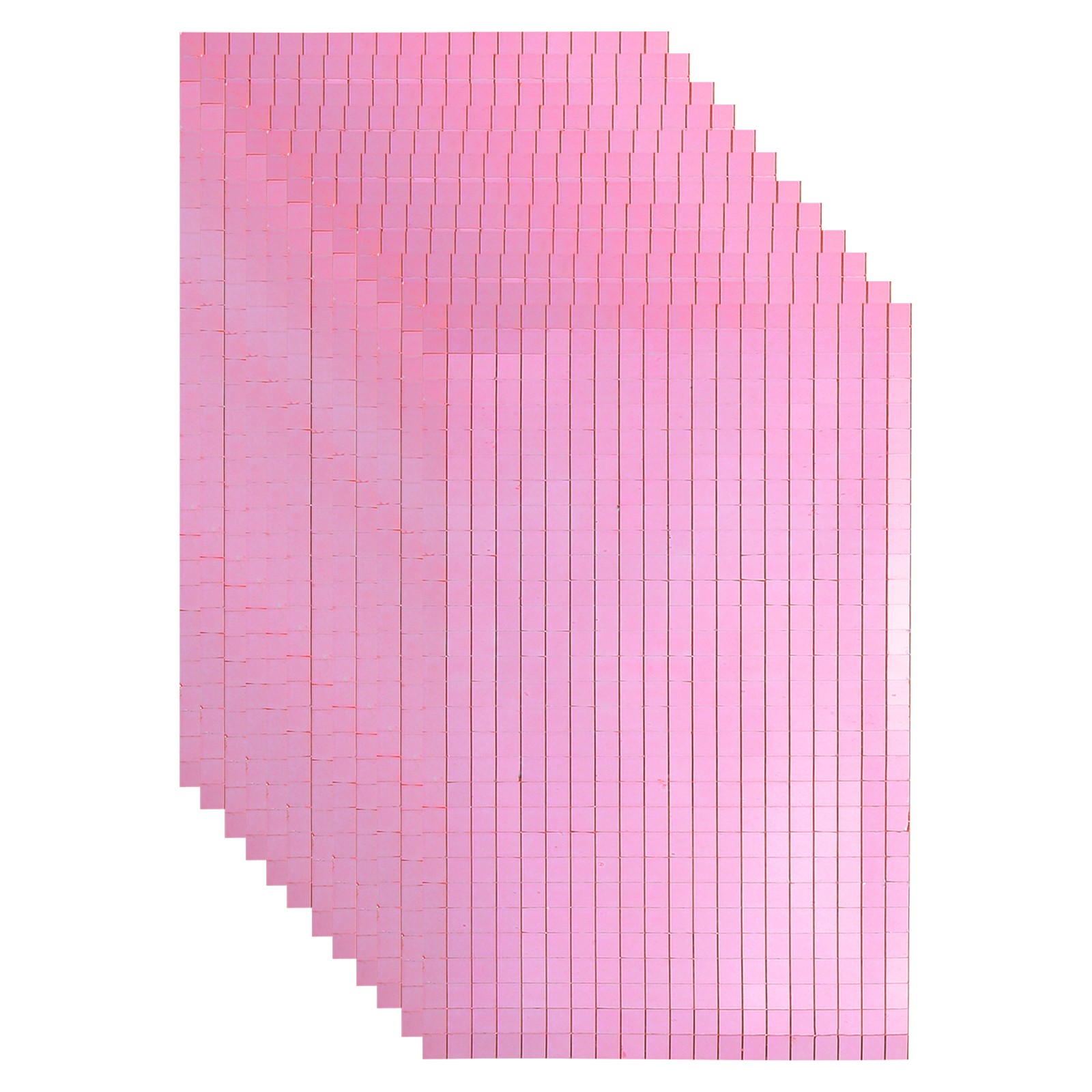 10800 PCS Glass Mirrors Disco Ball Tiles Self-Adhesive Pink 5x5mm, 18 Sheet