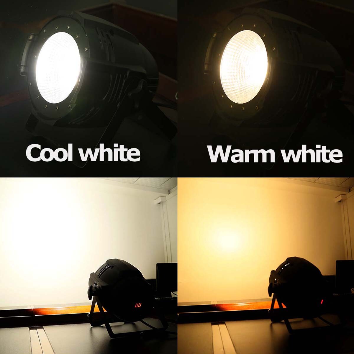 100W Par Light COB LED DMX Stage Light Blinder DJ Spotlight Warm Cool White