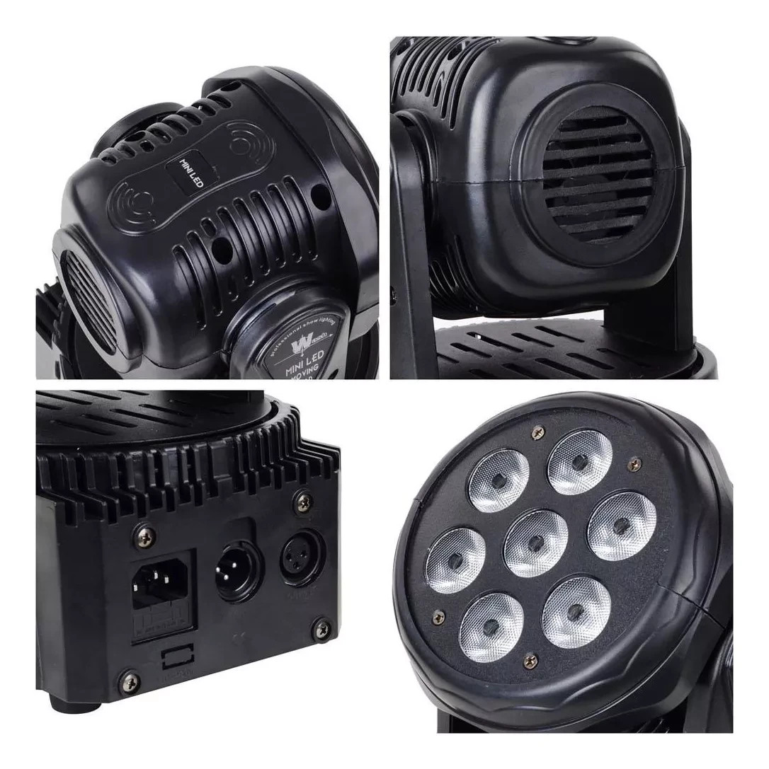 2X 105W Moving Head Stage Lighting RGBW Wash 7LED DMX Mini Light DJ Disco Party