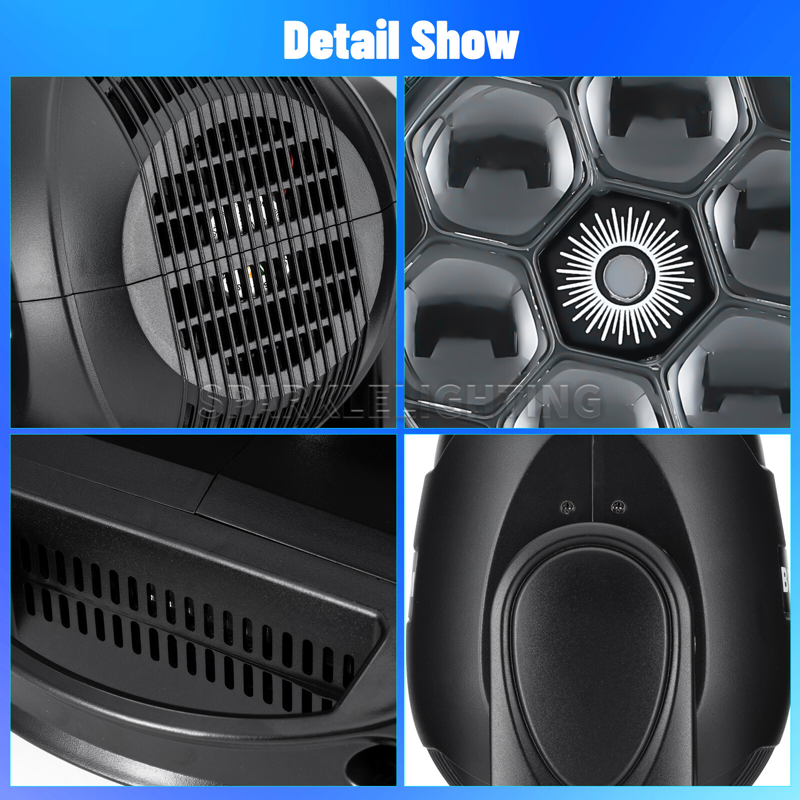 PAIDUN 6 Bee Eye Mini Moving Head Beam Light DMX512 Music Control Rainbow Effect