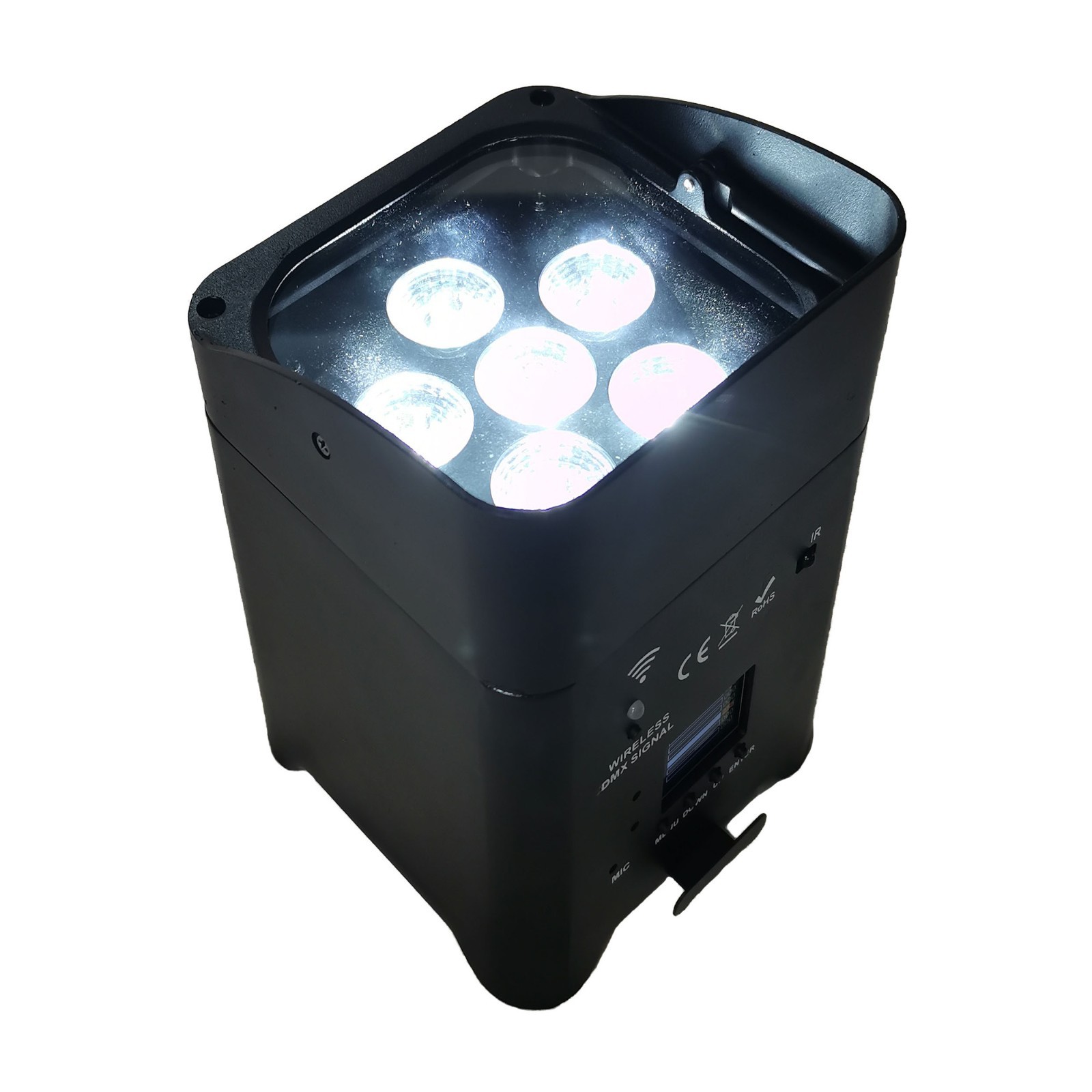 6x18W RGBWAUV 6 in 1 Wireless DMX Battery Power Wifi Led Par Light 1pc Pack