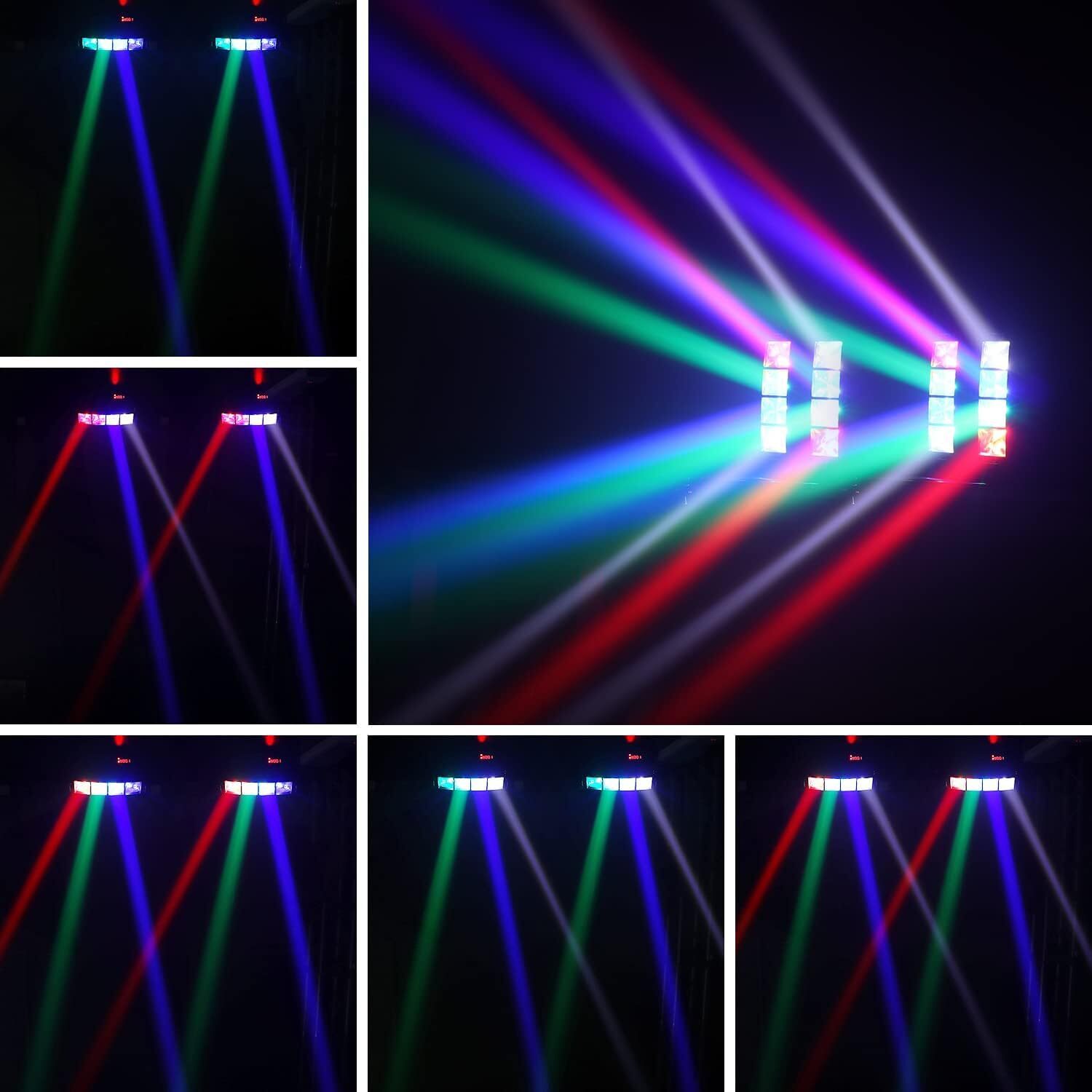 80W 8 LED Spider Moving Head Beam Stage Lighting RGBW DMX Disco Party DJ Lights