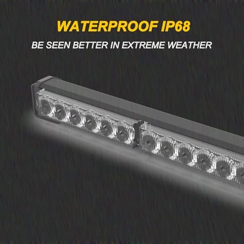 38 Inch Amber White Strobe Light Bar Emergency 38″-Single Row-Amber White
