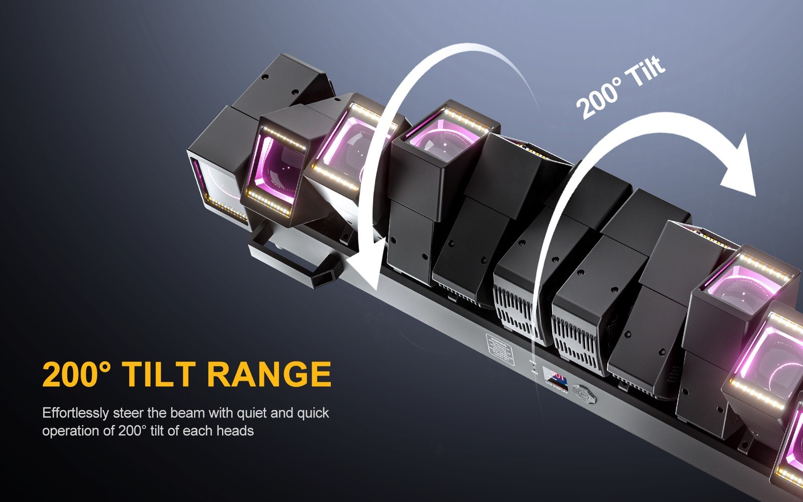 GalaxyJet 12x60W LED RGBW Beam Moving Head Light Matrix With Ring Stage Concert