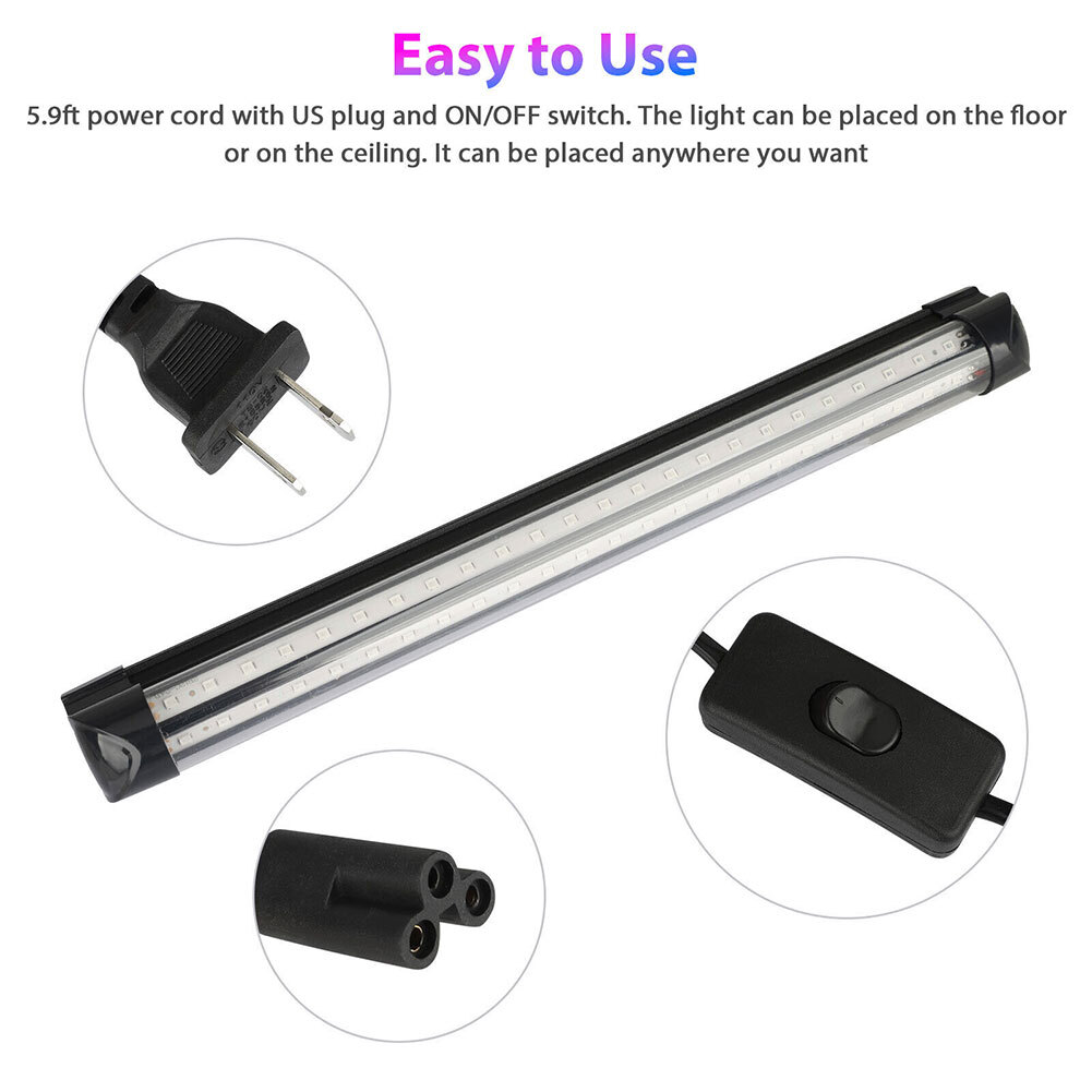 48 LED Ultraviolet Bulb UV Light Bar Club DJ Lamp Black Lights for Party Room