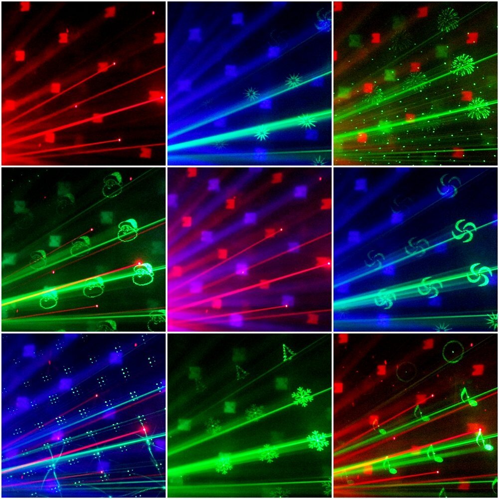 1024Pattern DJ Disco Party Stage Light Laser Projector LED RGB KTV Show Lighting