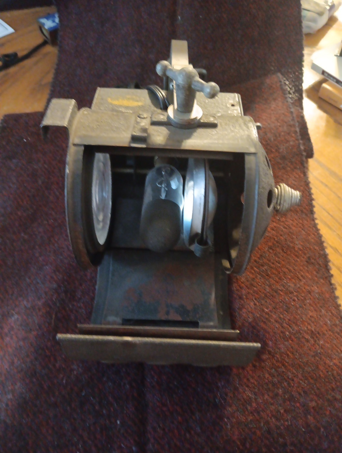 Vintage Mini Theater Lamp Adjustable Focus Working Condition 110w Circuitry