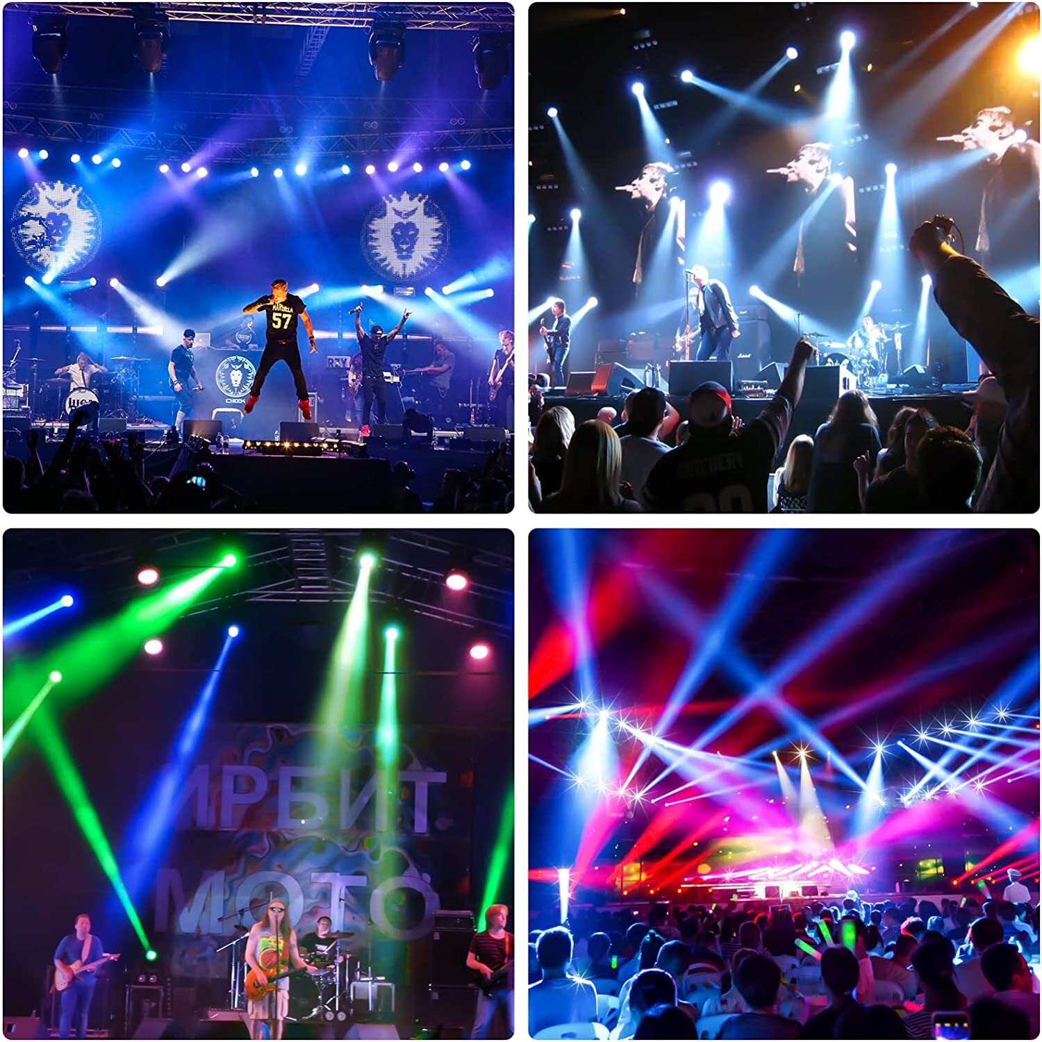 2X 200W Moving Head DJ Lights Stage Lighting for Wedding Party with Flight Case