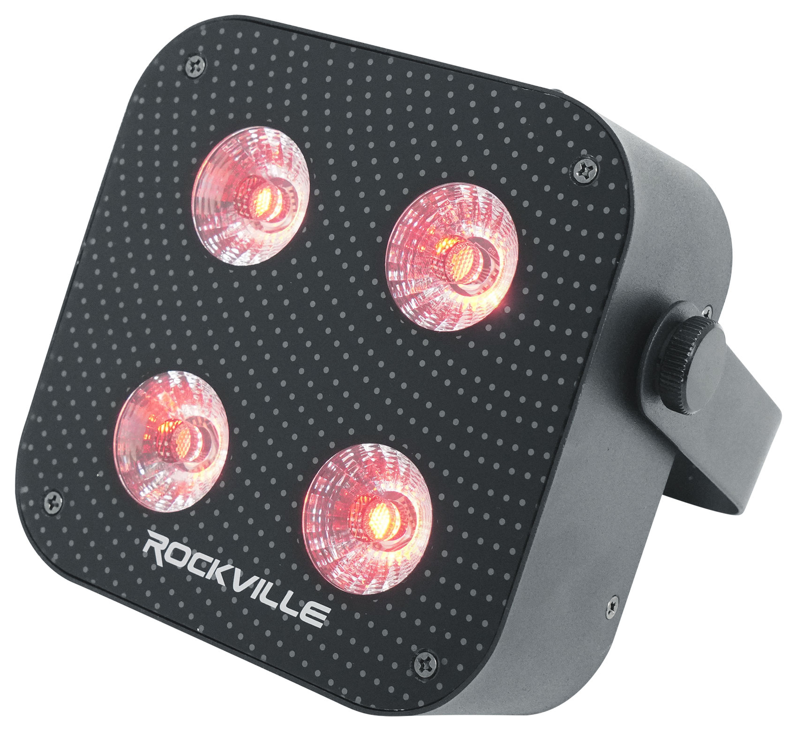 Rockville MINI IR4 Black RGBWA+UV DJ/Party Par Wash Up Light+Wireless DMX+App