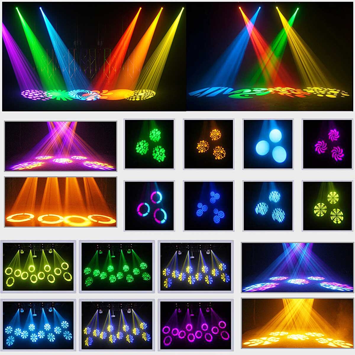 120W LED Moving Head Stage Light RGBW 8Gobo Spot Beam Disco DJ Show Lighting DMX