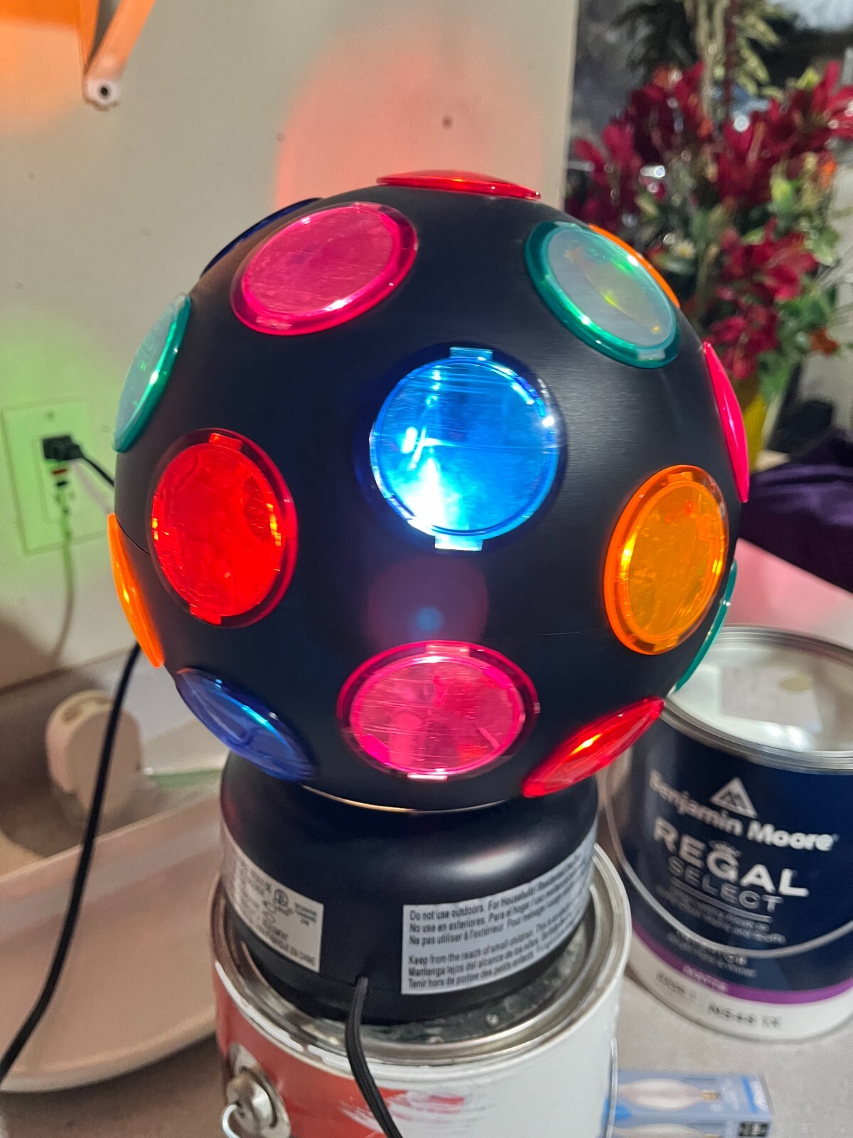 Spinning Disco Ball LED Lights – 11 Inch Dance Light Ball for Indoor Parties