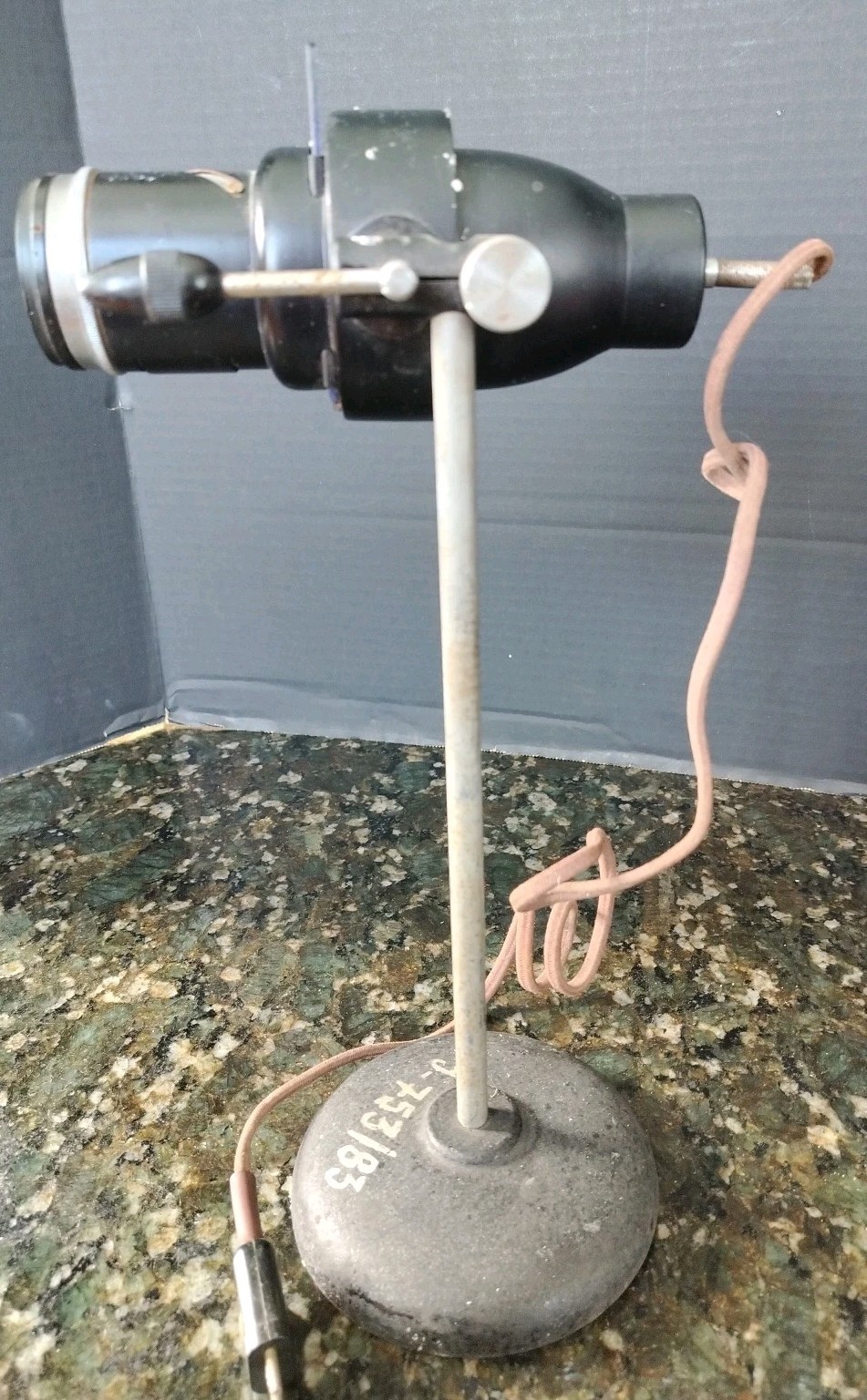 Antique Meopta Theater Lab Museum Photographer Lamp Lights Czech Spotlight Iron