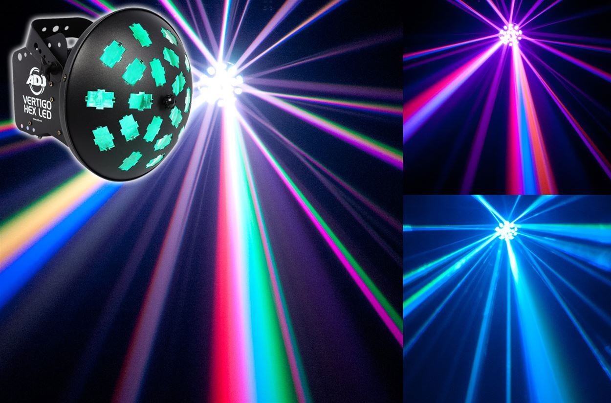 American DJ VERTIGO HEX LED 12 Watt 6-Color RGBCAW RGB+Cyan Amber White FX Light