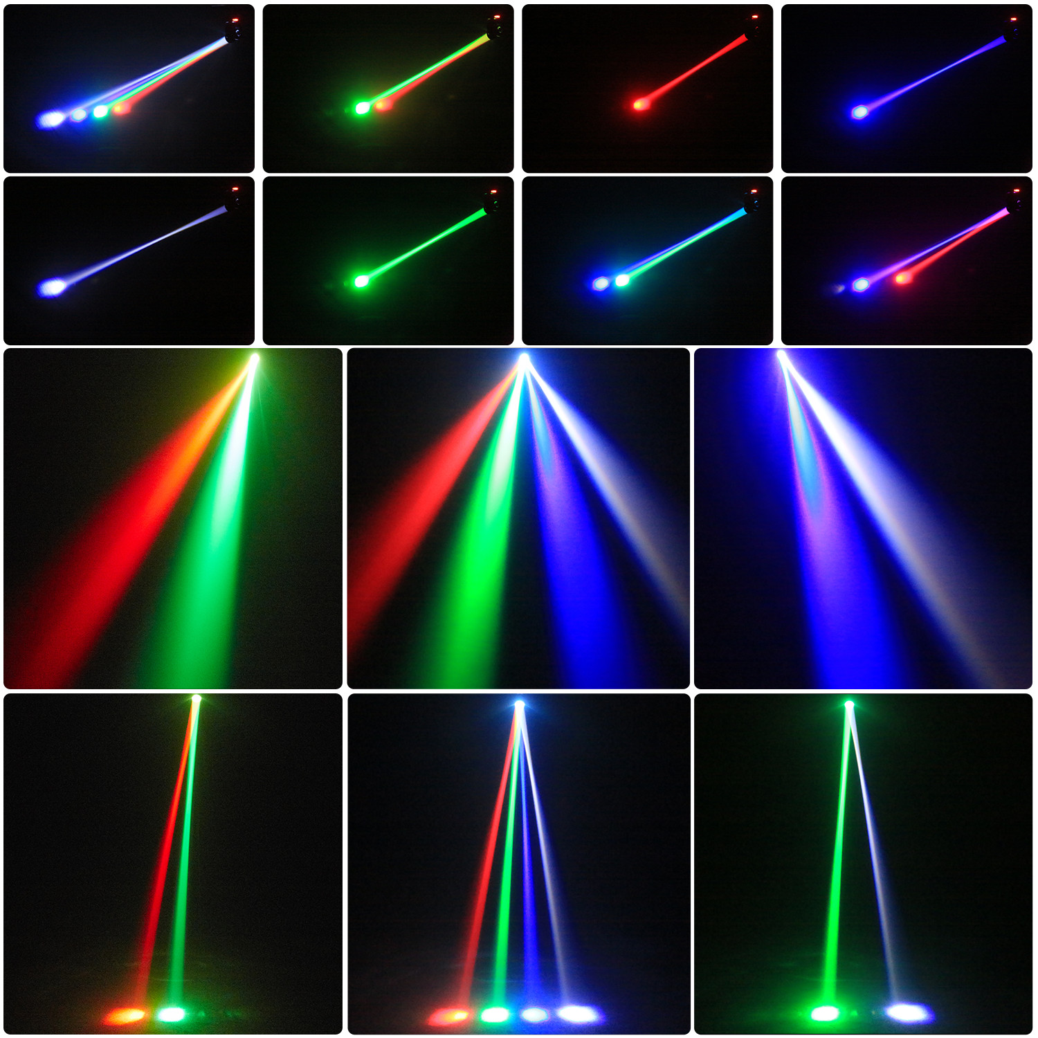 80W Moving Head LED Lights RGBW Beam Stage Spot Disco Show DJ Lighting DMX