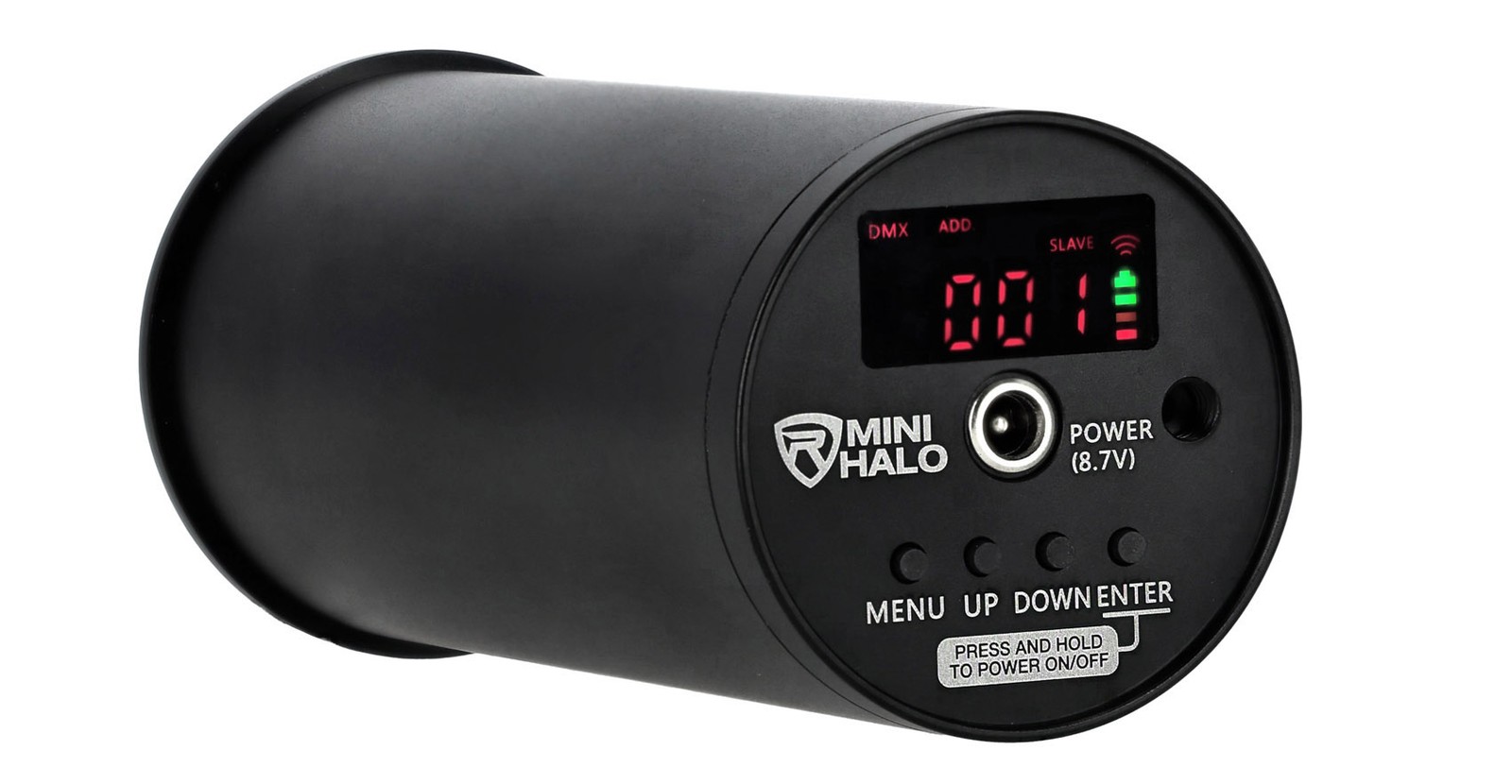 Rockville MINI HALO BLACK DJ Wall Wash Light Effect, Battery, Wireless DMX, RF