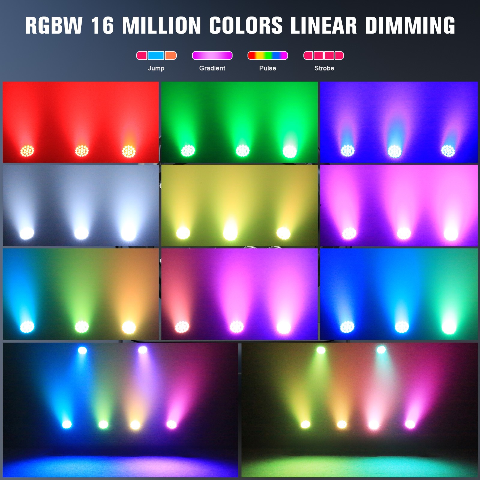 20x15W IP67 Waterproof LED Par Light RGBW Outdoor Stage Lights DJ Party Lighting