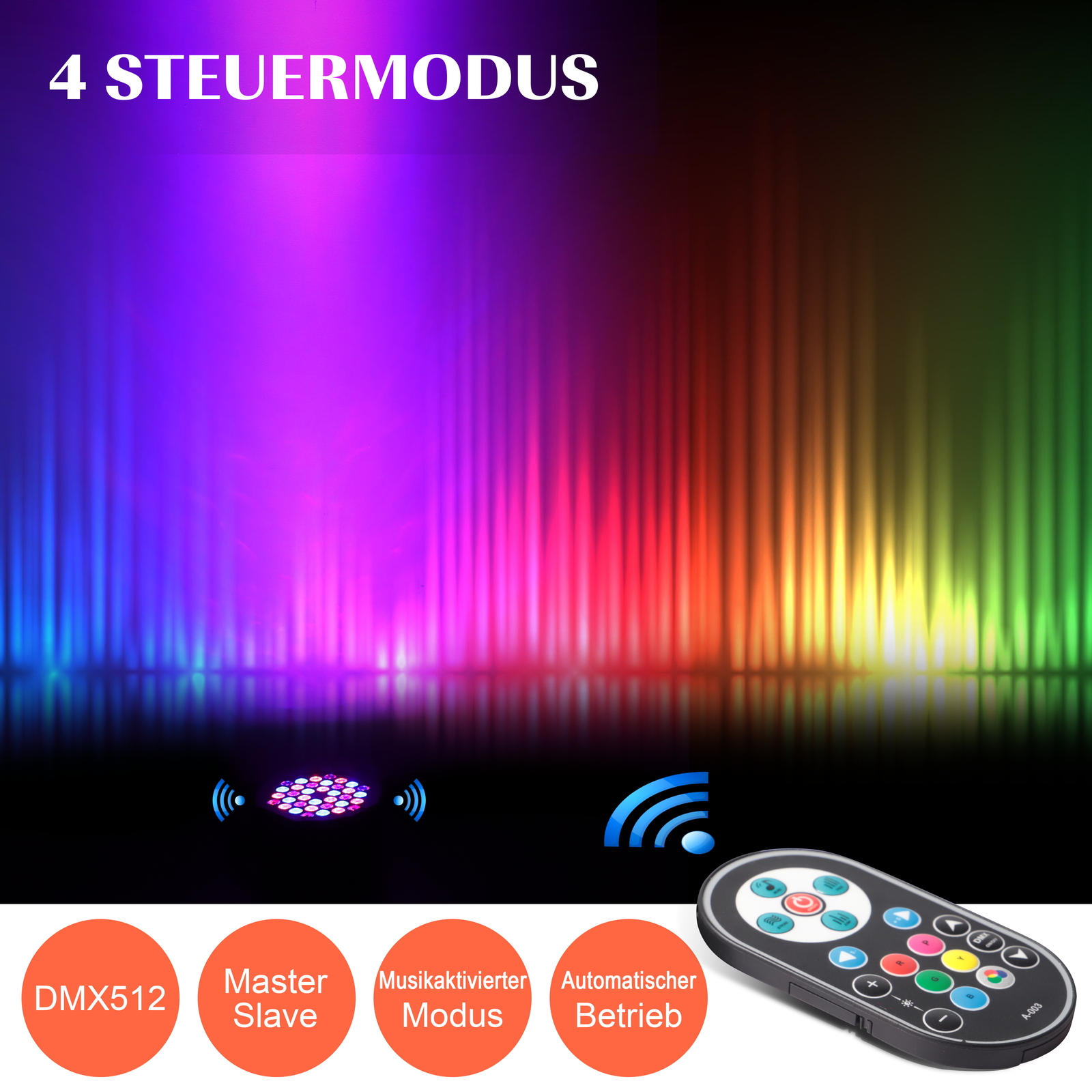 36LEDs Par Light Stage Lights RGB Uplights DMX Control DJ Party Effect Lighting