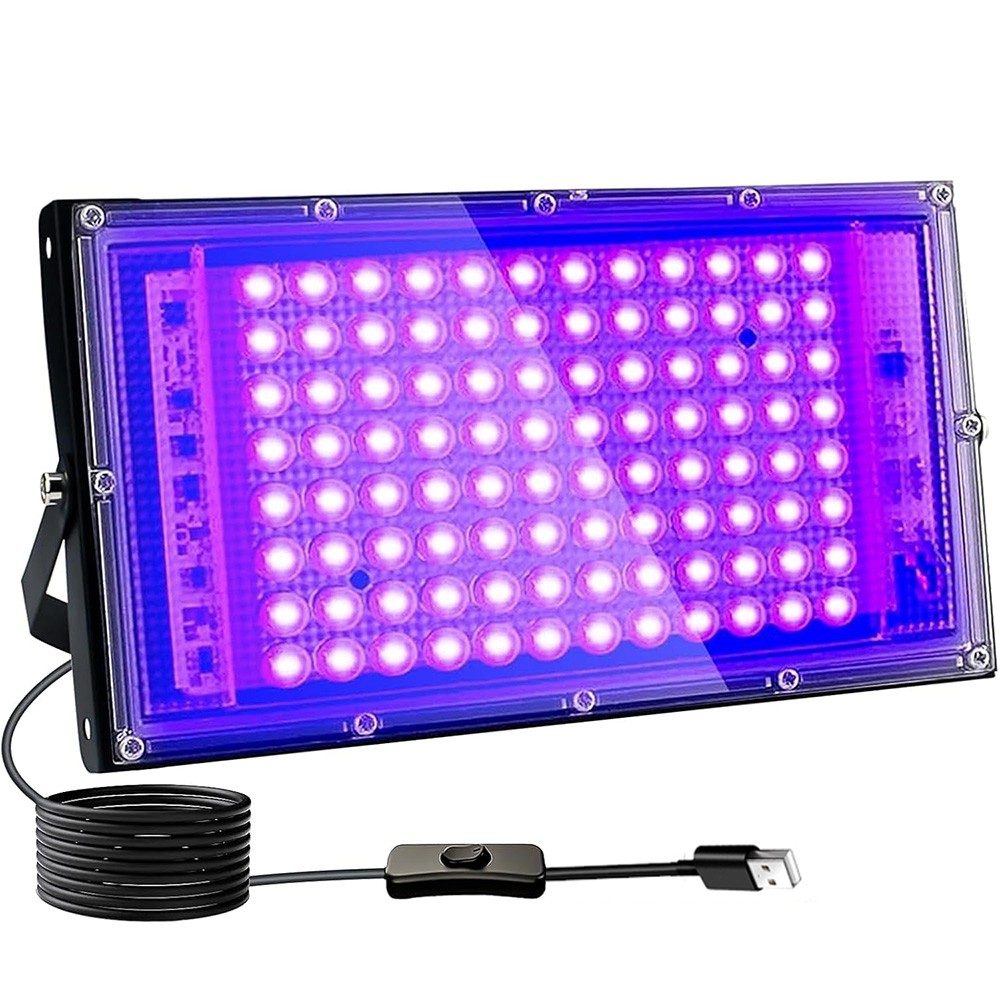 1-4X UV Black Light 100W Bar UV LED Stage Blacklight Party DJ Club for Halloween