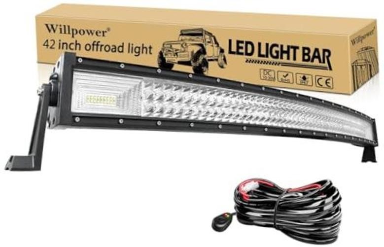42 inch Curved LED Light Bar, 540W Spot Flood Combo Triple Curved-42 inch 540W