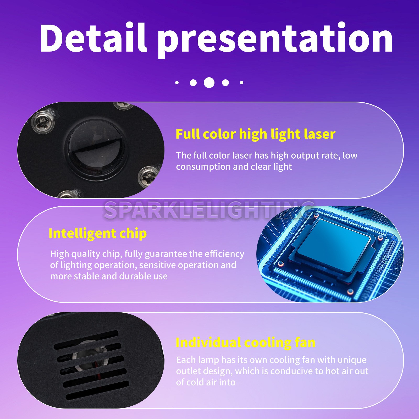 PAIDUN LED 6 Eye Laser Moving Head Light Bar RGB 6x500MW Disco DJ Party Lighting