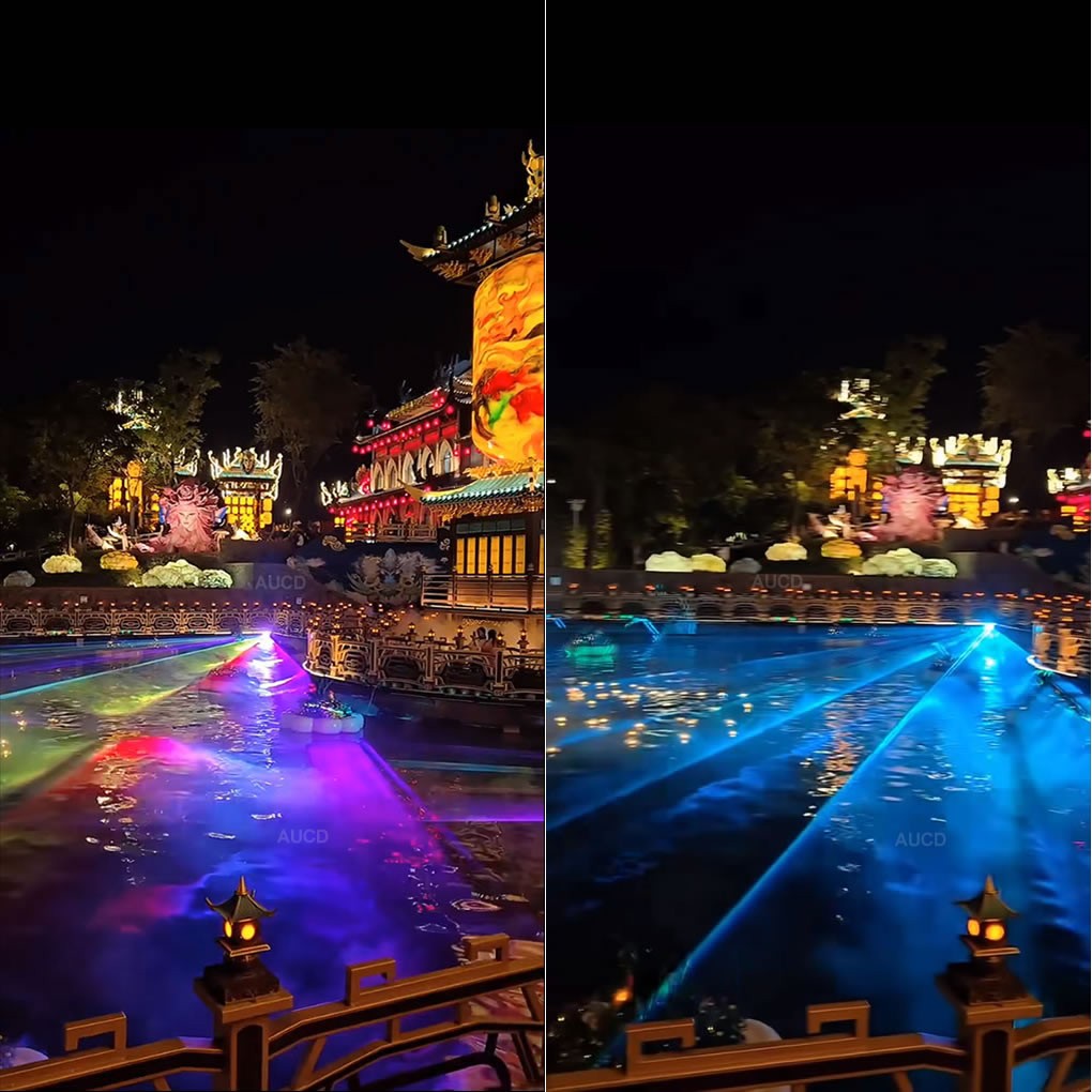 Phone APP 2W RGBW Animation Laser Outdoor IP65 Landscape Show Projector Lighting