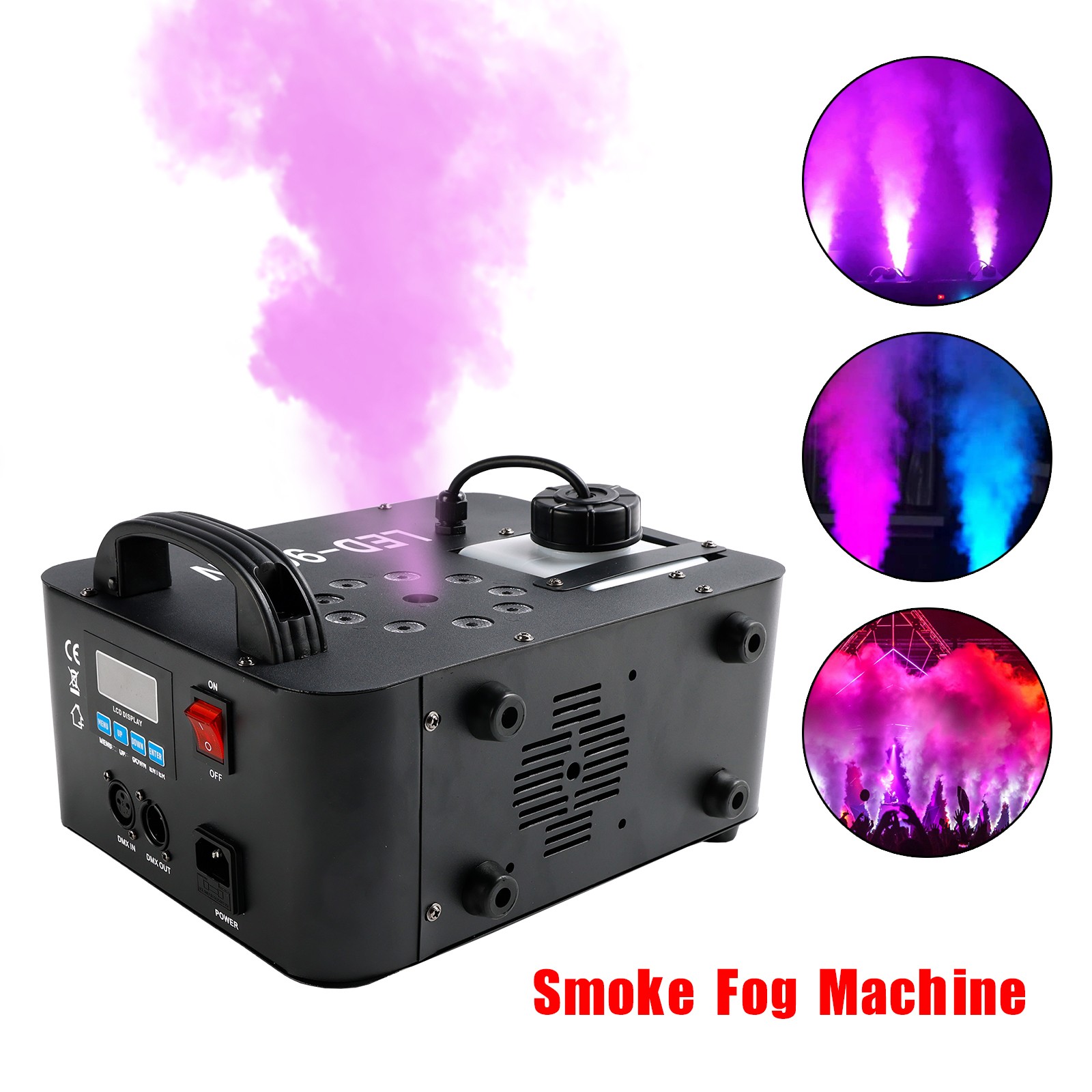 🎉900W RGB LED Light Smoke Fog Machine Stage Fogger DJ Spray Smoke Effect