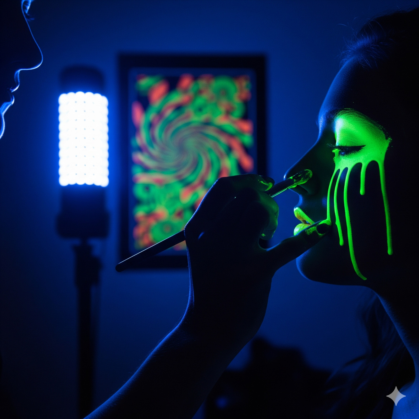 PAR UV 6 LED Black Light portable party DJ indoor USB and UL flashing glow sound