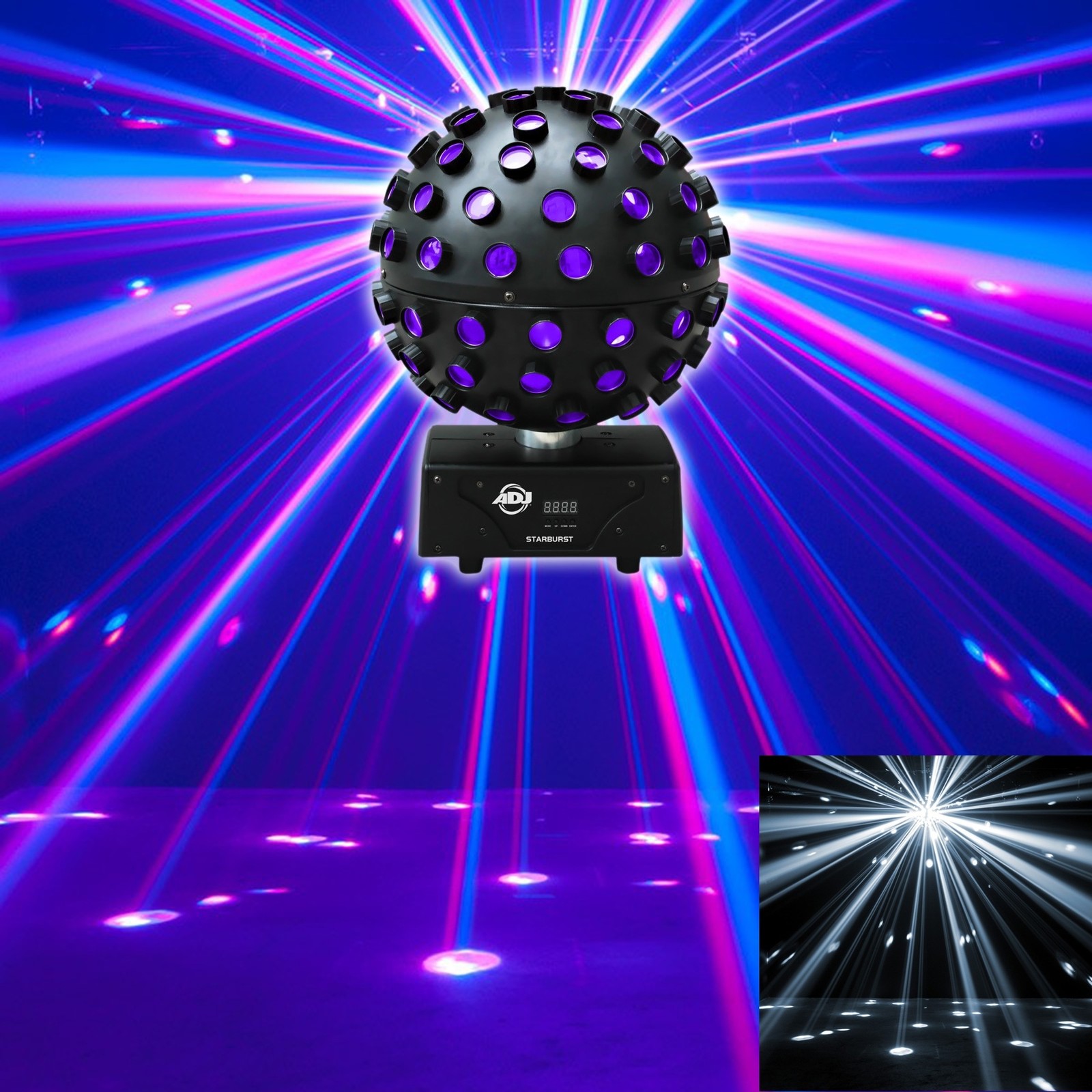 American DJ ADJ Starburst Multi Color Shooting Beam Lighting Effect+Free Speaker
