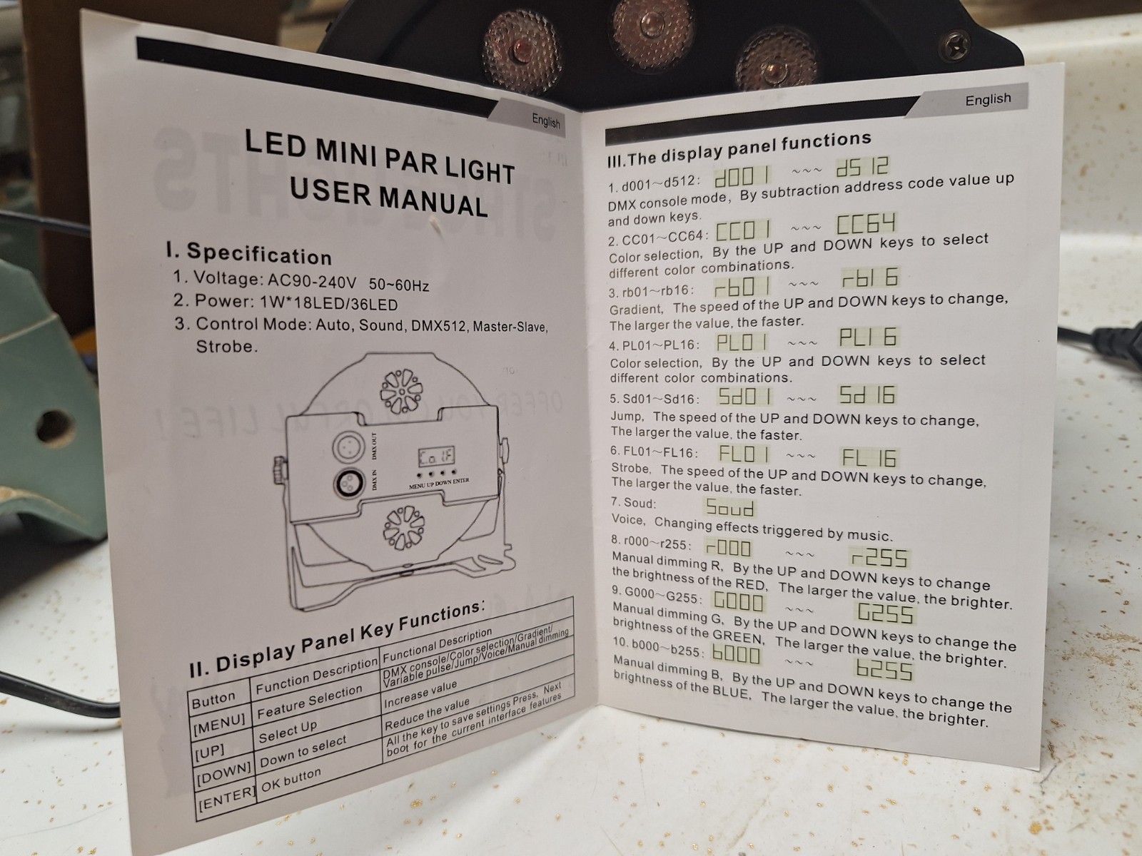 18 LED RGB Compact Par Can DJ/Club DMX Wash Lights