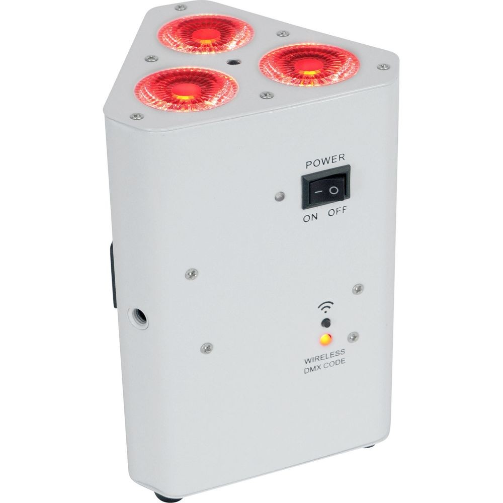 (12) Rockville RockWedge LED RGBWA+UV Rechargeable Wireless DMX White Up-Lights