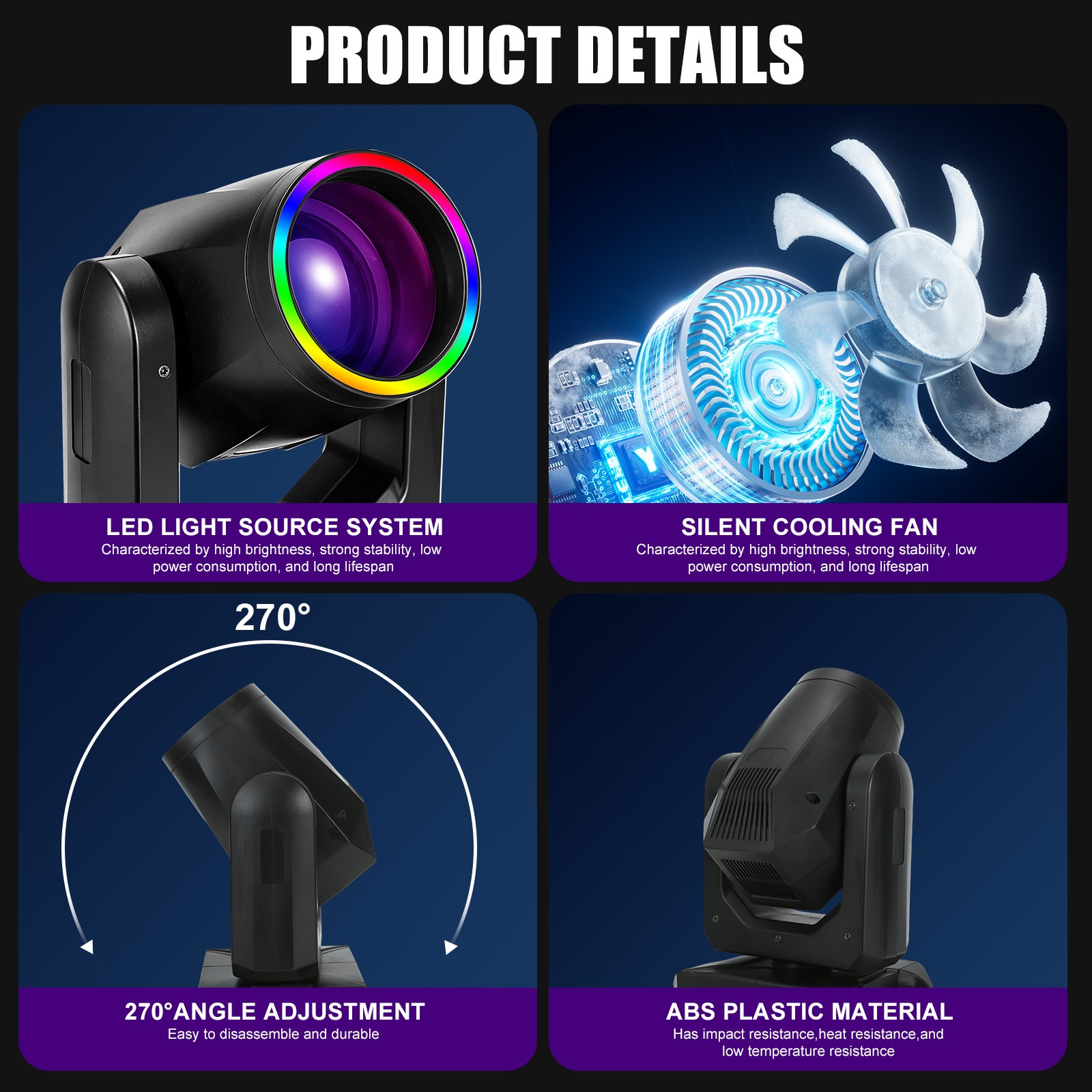 230W LED Moving Head Light RGBW Gobo Beam Stage DJ Disco Bar DMX Spot Light
