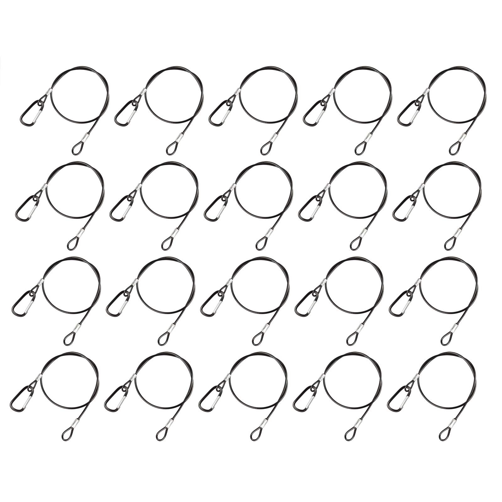 Stage Lighting Safety Cable 20 Pack 20 Inch Steel Rope DJ Light Wire
