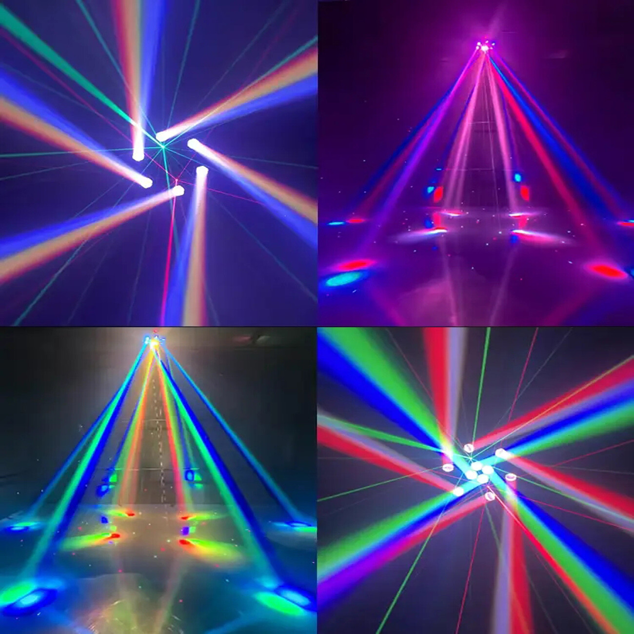 6 Arms Stage Light LED Moving Head Beam Light Bee Eye Laser DJ Disco Party Club